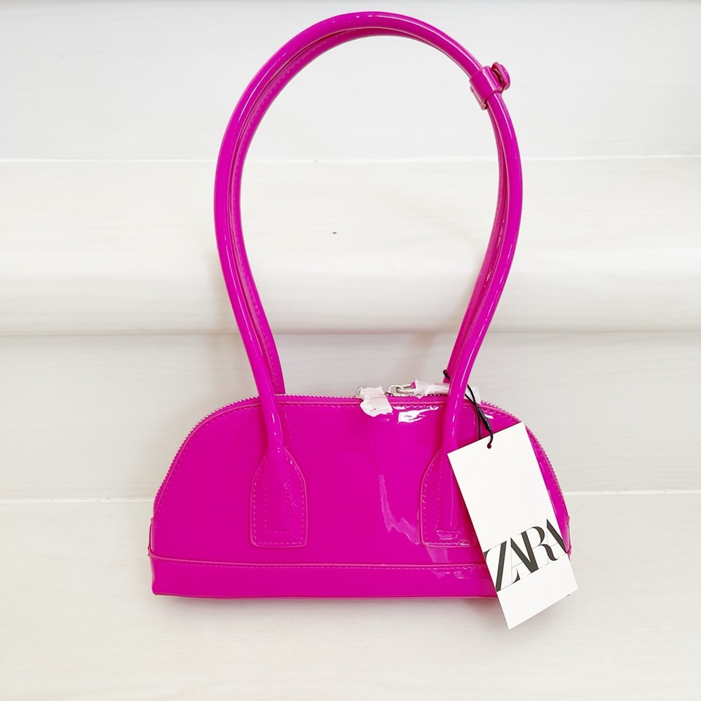 Zara Fuchsia Patent Handbag